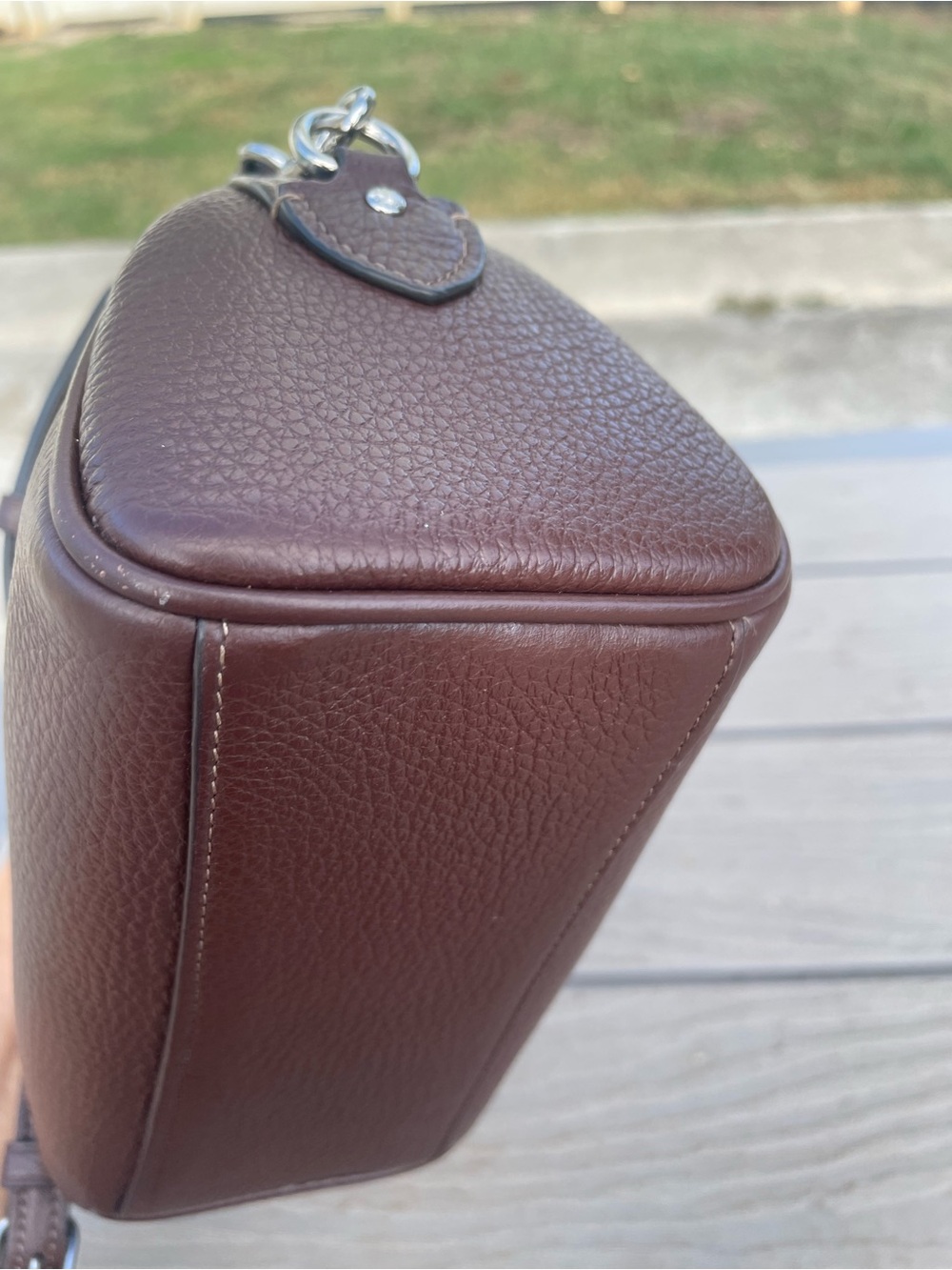 Coach Brown Pebbled Leather Mini Rowen with Silver Hardware - Picture 3 of 10
